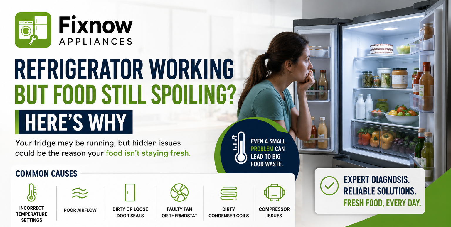 Refrigerator Working but Food Still Spoiling? | FixNow Appliances